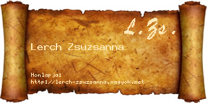 Lerch Zsuzsanna névjegykártya